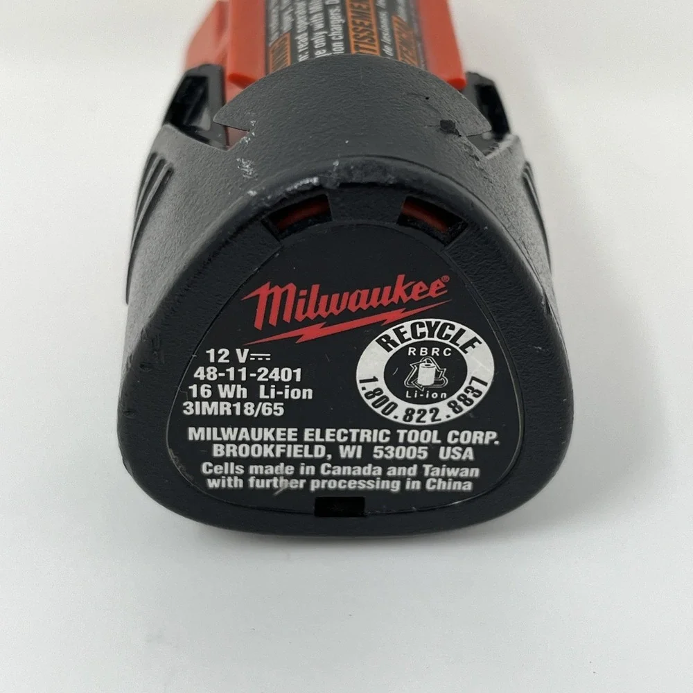Genuine Milwaukee M12 48-11-2401 1.5 AH Battery  12V 12 Volt Original OEM